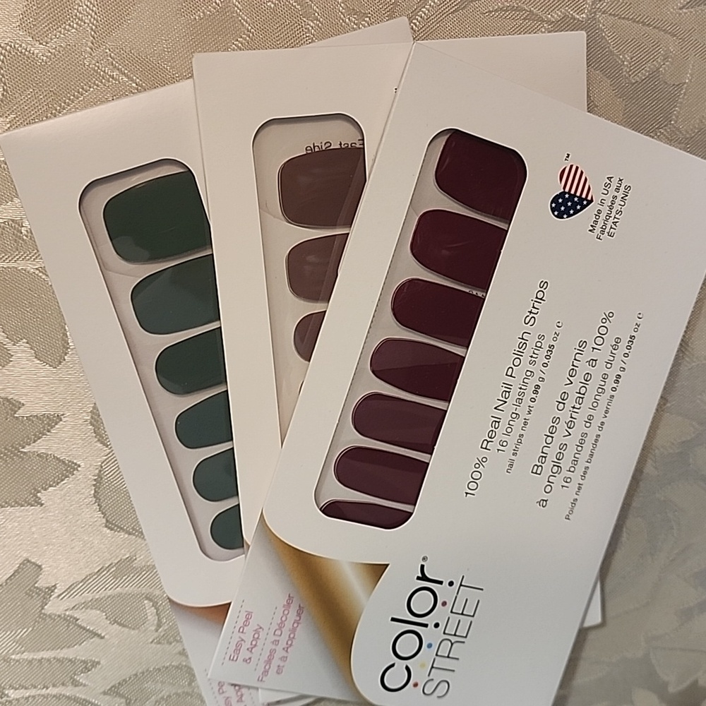 Trio of Color Street polish strips